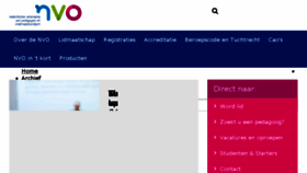 What Nvo.nl website looked like in 2018 (6 years ago)
