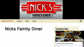 What Nicksfamily-diner.com website looked like in 2018 (5 years ago)