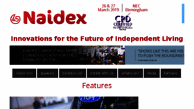 What Naidex.co.uk website looked like in 2018 (5 years ago)