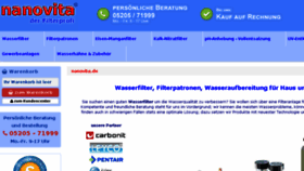 What Nanovita.de website looked like in 2018 (5 years ago)