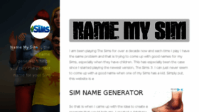 What Namemysim.com website looked like in 2018 (6 years ago)