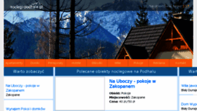 What Noclegi-podhale.pl website looked like in 2018 (5 years ago)