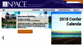 What Npace.org website looked like in 2018 (5 years ago)