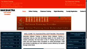 What Nakshatrasoftwaretraining.com website looked like in 2018 (5 years ago)