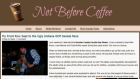 What Notb4coffee.com website looked like in 2018 (5 years ago)