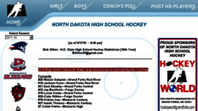 What Ndhighschoolhockey.com website looked like in 2018 (6 years ago)