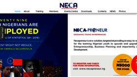 What Neca.org.ng website looked like in 2018 (6 years ago)