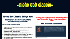 What Nichebotclassic.com website looked like in 2018 (5 years ago)