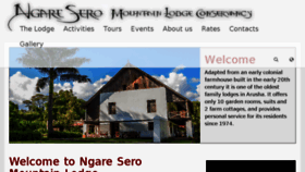 What Ngare-sero-lodge.com website looked like in 2018 (5 years ago)