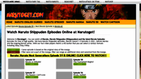 What Narutoget.se website looked like in 2018 (5 years ago)