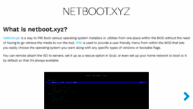 What Netboot.xyz website looked like in 2018 (5 years ago)