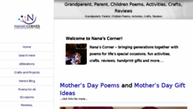 What Nanascorner.com website looked like in 2018 (5 years ago)
