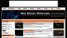 What Nogripracing.com website looked like in 2018 (7 years ago)