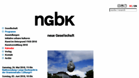 What Ngbk.de website looked like in 2018 (5 years ago)