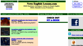 What Newsenglishlessons.com website looked like in 2018 (5 years ago)