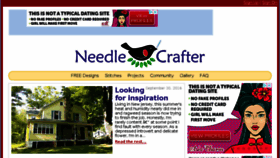 What Needlecrafter.com website looked like in 2018 (5 years ago)