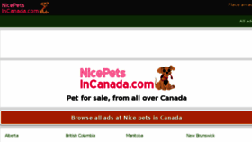 What Nicepetsincanada.com website looked like in 2018 (5 years ago)