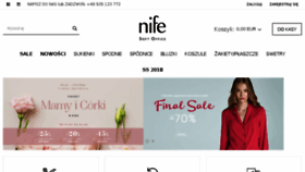 What Nife.pl website looked like in 2018 (5 years ago)