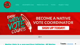 What Nativevote.org website looked like in 2018 (5 years ago)