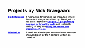 What Nickgravgaard.com website looked like in 2018 (6 years ago)
