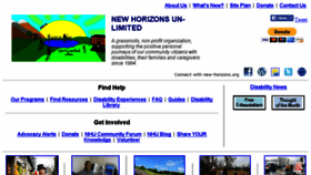 What New-horizons.org website looked like in 2018 (7 years ago)