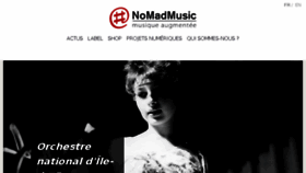 What Nomadmusic.fr website looked like in 2018 (5 years ago)