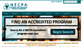 What Necpa.net website looked like in 2018 (5 years ago)
