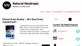 What Naturalnootropic.com website looked like in 2018 (5 years ago)
