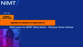 What Nimt.ac.in website looked like in 2018 (5 years ago)