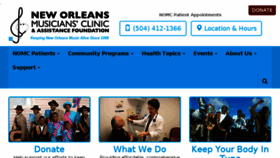 What Neworleansmusiciansclinic.org website looked like in 2018 (5 years ago)