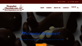 What Nantucketchocolatier.com website looked like in 2018 (5 years ago)