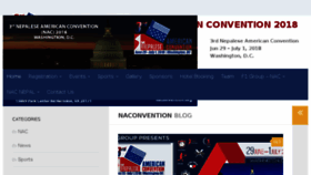 What Naconvention.org website looked like in 2018 (5 years ago)