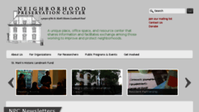 What Neighborhoodpreservationcenter.org website looked like in 2018 (6 years ago)