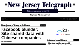What Newjerseytelegraph.com website looked like in 2018 (5 years ago)