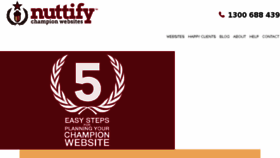 What Nuttify.com website looked like in 2018 (5 years ago)