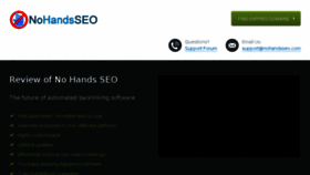What Nohandsseo.com website looked like in 2018 (5 years ago)