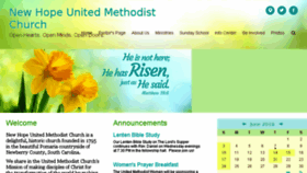 What Newhope-umc.org website looked like in 2018 (5 years ago)