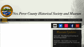 What Nezpercecountymuseum.com website looked like in 2018 (5 years ago)