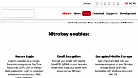 What Nitrokey.com website looked like in 2018 (5 years ago)