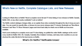 What Netflixable.com website looked like in 2018 (5 years ago)