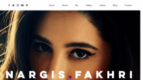 What Nargisfakhri.com website looked like in 2018 (5 years ago)