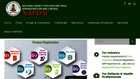What Nafdac.gov.ng website looked like in 2018 (5 years ago)