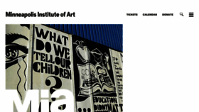 What New.artsmia.org website looked like in 2018 (5 years ago)