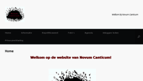What Novumcanticum.nl website looked like in 2018 (5 years ago)
