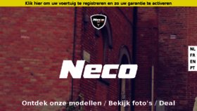 What Neco.be website looked like in 2018 (5 years ago)