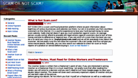 What Notscam.com website looked like in 2018 (5 years ago)