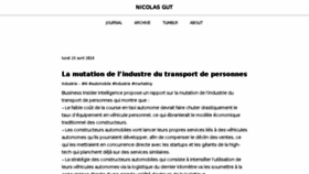 What Nicolasgut.com website looked like in 2018 (5 years ago)