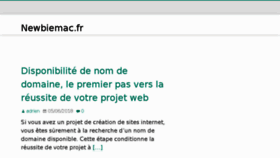 What Newbiemac.fr website looked like in 2018 (5 years ago)