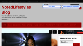 What Notedlifestyles.com website looked like in 2018 (5 years ago)
