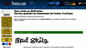 What Netfontes.org website looked like in 2018 (5 years ago)
